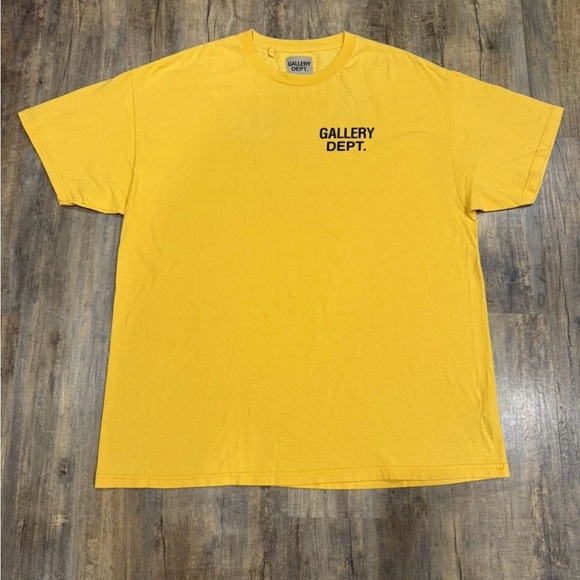 Gallery Dept Bold Yellow Short Sleeve Tee - Picture 1 of 6